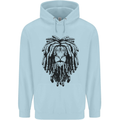 A Rasta Lion With Dreadlocks Jamaican Reggae Mens 80% Cotton Hoodie Light Blue