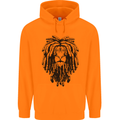 A Rasta Lion With Dreadlocks Jamaican Reggae Mens 80% Cotton Hoodie Orange