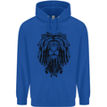 A Rasta Lion With Dreadlocks Jamaican Reggae Mens 80% Cotton Hoodie Royal Blue