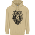 A Rasta Lion With Dreadlocks Jamaican Reggae Mens 80% Cotton Hoodie Sand