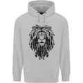 A Rasta Lion With Dreadlocks Jamaican Reggae Mens 80% Cotton Hoodie Sports Grey