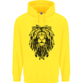 A Rasta Lion With Dreadlocks Jamaican Reggae Mens 80% Cotton Hoodie Yellow