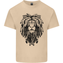 A Rasta Lion With Dreadlocks Jamaican Reggae Mens Cotton T-Shirt Tee Top Sand
