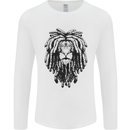 A Rasta Lion With Dreadlocks Jamaican Reggae Mens Long Sleeve T-Shirt White