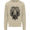 A Rasta Lion With Dreadlocks Jamaican Reggae Mens Sweatshirt Jumper Sand