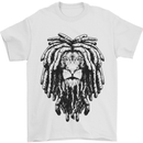 A Rasta Lion With Dreadlocks Jamaican Reggae Mens T-Shirt 100% Cotton White