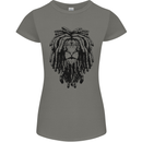 A Rasta Lion With Dreadlocks Jamaican Reggae Womens Petite Cut T-Shirt Charcoal
