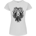 A Rasta Lion With Dreadlocks Jamaican Reggae Womens Petite Cut T-Shirt White