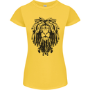 A Rasta Lion With Dreadlocks Jamaican Reggae Womens Petite Cut T-Shirt Yellow