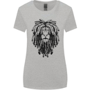 A Rasta Lion With Dreadlocks Jamaican Reggae Womens Wider Cut T-Shirt Sports Grey