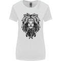 A Rasta Lion With Dreadlocks Jamaican Reggae Womens Wider Cut T-Shirt White