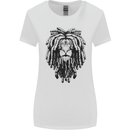A Rasta Lion With Dreadlocks Jamaican Reggae Womens Wider Cut T-Shirt White