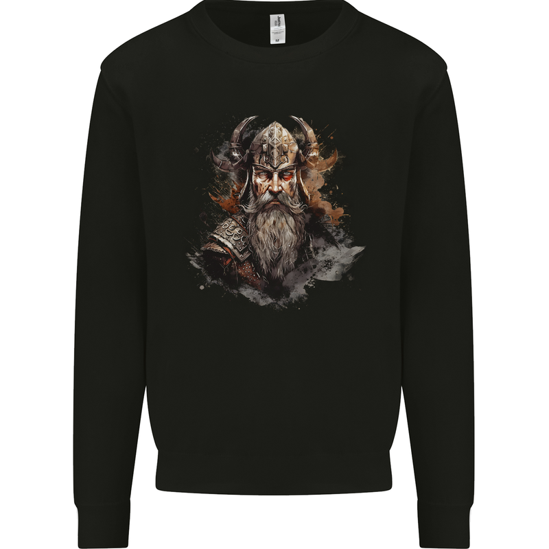 A Realistic Viking Warrior Mens Sweatshirt Jumper Black