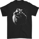 A Red Panda on the Moon Mens Gildan Cotton T-Shirt Black