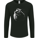 A Red Panda on the Moon Mens Long Sleeve T-Shirt Black