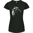 A Red Panda on the Moon Womens Petite Cut T-Shirt Black