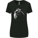 A Red Panda on the Moon Womens Wider Cut T-Shirt Black