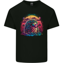 A Retro Hedgehog Kids T-Shirt Childrens Black