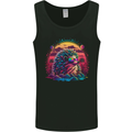 A Retro Hedgehog Mens Vest Tank Top Black