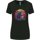 A Retro Hedgehog Womens Wider Cut T-Shirt Black