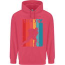 A Retro Ice Hockey Player Childrens Kids Hoodie Heliconia
