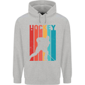 A Retro Ice Hockey Player Childrens Kids Hoodie Sports Grey