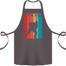A Retro Ice Hockey Player Cotton Apron 100% Organic Dark Grey