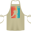 A Retro Ice Hockey Player Cotton Apron 100% Organic Khaki