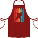 A Retro Ice Hockey Player Cotton Apron 100% Organic Maroon