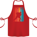 A Retro Ice Hockey Player Cotton Apron 100% Organic Red