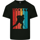 A Retro Ice Hockey Player Kids T-Shirt Childrens Black