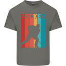 A Retro Ice Hockey Player Kids T-Shirt Childrens Charcoal