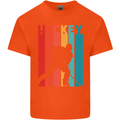 A Retro Ice Hockey Player Kids T-Shirt Childrens Orange