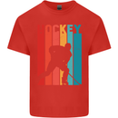 A Retro Ice Hockey Player Kids T-Shirt Childrens Red