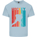 A Retro Ice Hockey Player Mens Cotton T-Shirt Tee Top Light Blue