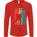 A Retro Ice Hockey Player Mens Long Sleeve T-Shirt Red