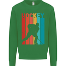 A Retro Ice Hockey Player Mens Sweatshirt Jumper Irish Green