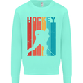 A Retro Ice Hockey Player Mens Sweatshirt Jumper Peppermint