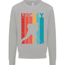 A Retro Ice Hockey Player Mens Sweatshirt Jumper Sports Grey