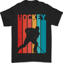 A Retro Ice Hockey Player Mens T-Shirt 100% Cotton Black