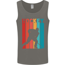 A Retro Ice Hockey Player Mens Vest Tank Top Charcoal