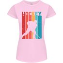 A Retro Ice Hockey Player Womens Petite Cut T-Shirt Light Pink