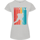 A Retro Ice Hockey Player Womens Petite Cut T-Shirt Sports Grey