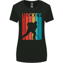 A Retro Ice Hockey Player Womens Wider Cut T-Shirt Black