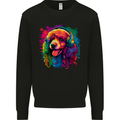 A Retro Poodle Dog Kids Sweatshirt Jumper Black