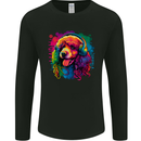 A Retro Poodle Dog Mens Long Sleeve T-Shirt Black