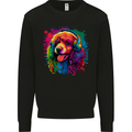 A Retro Poodle Dog Mens Sweatshirt Jumper Black