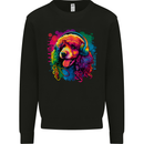 A Retro Poodle Dog Mens Sweatshirt Jumper Black