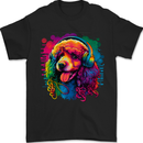 A Retro Poodle Dog Mens T-Shirt 100% Cotton Black