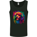 A Retro Poodle Dog Mens Vest Tank Top Black